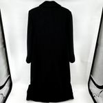 Vintage Evan Picone Trench Coat Alpaca Mohair Wool Double Breasted Notch Lapel S Black Photo 3