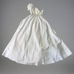 Mike Benet White Formal Gown One Shoulder Beaded Bodice Vintage 60 70 Dress 8 Blue Photo 1