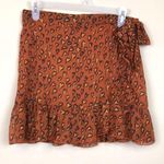 Urban Outfitters Women’s Heart Print Faux Wrap Waist Tie Ruffle Mini Skirt Photo 0