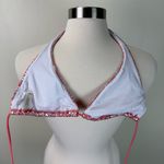 Victoria's Secret Victoria' Secret Pink and Silver Foil Halter String Bikini Top Size Large Photo 5
