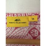 Roberta Roller Rabbit Women's XS Pink Floral Cotton Fringe Peasant Top Photo 4