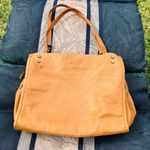 American Leather Co 3 Section Satchel Bag Purse in Light Tan Photo 1