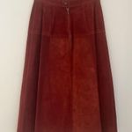 Rust Red Vest and Skirt Set with Floral Top Brown Size 8 Photo 5