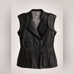 Michael Kors KORS Black Studded Leather Vest Photo 1