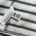 Lou & grey LOFT Striped Open Front Blazer Draped White Gray Small S Photo 3