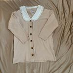 Buttoned Lace Collar Cardigan Dress Size XL Photo 1