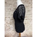 BCX Black Lace Top Xl Sheer Rouched Whimsigoth Gothic Fairy Grunge Vamp Photo 3