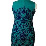 Lands' End Dress Ponte Knit Sheath Pockets Sleeveless Green Blue Women’s Size 16P Photo 3