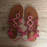 Arizona Jeans Arizona Women's Pink Embellished Sandals Sz7 Photo 4
