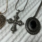 Set of 4 necklaces to gold two silver needs some cleaning worn each maybe once Photo 3