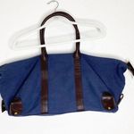 Cuyana  navy canvas leather weekender overnight bag Photo 3