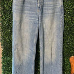 ANINE BING  High Rise Jeans Wide Leg Raw Hem Size 27 Photo 0