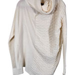 Sarah Pacini Cream Cowl Neck Asymmetrical Sweater Womens OS Wool Blend Lagenlook Size M Photo 0