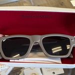 Alexander McQueen  Gray Spike Stud Rectangular Sunglasses Photo 0