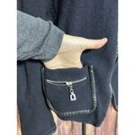 St. John  Jacket Vintage Women Black Sz 14 XL Knit Leather Trim Career Elegant Photo 2