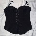 EXPRESS Black Corset Top Lace Up Sleeveless Bustier Women's Size 6 Y2K Retro Photo 1