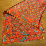 Vintage Silk Scarf Bundle, 3 Mixed Print, Multicolor Rectangle Scarves Photo 10