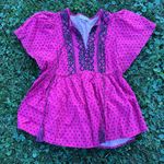 Knox Rose Top Flutter Short Sleeve Blouse Baby Doll Polka Dot Photo 0
