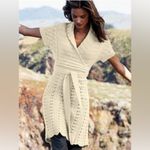 ✨Moda International VS Y2K Sweater Sz XL Cream Cable Knit Wool Dress✨ Photo 1