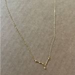 Francesca's Gold Pisces Rhinestone Constellation Necklace Photo 1