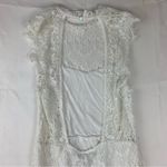 Free People size medium white lace mini dress new bridal anthro open back Photo 11