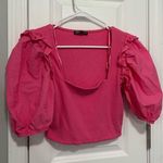 ZARA  Pink Puff Sleeve Top Photo 0