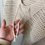 Francesca's Audrey Parks X Francesca’s Beige Elianna Crochet Lace Up Cropped Sweater Photo 5