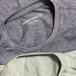 Outdoor Voices  Heathered Tees in Blue and Green Photo 2