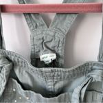 Aerie  werk and play twill jumpsuit‎ w/ paint splatter in green Photo 4