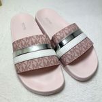 MICHAEL Michael Kors Brandy Pink and Silver Slide Size 8M Photo 5