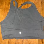 CRZ YOGA Womens Butterluxe Strappy High Neck Longline Sports Bra Gray Size M Photo 3