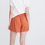 Madewell Drapey Pull On Polka Dot Shorts Orange White Small Photo 1