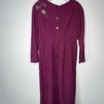 Vintage‎ Khaki Rose Corduroy Dress Photo 2