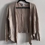 Socialite Button Up Lightweight Sweater S Tan Photo 0