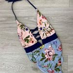 The Bikini Lab  Floral Plunge Halter One Piece Photo 0