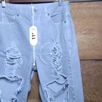 American Eagle Gray Distressed Ripped Denim Pants Mom Jeans size 8 Regular Photo 14