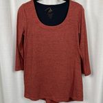 Miraclebody by Miraclesuit 3/4 Sleeve Heathered Pink Red Top Sz.S Photo 0