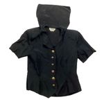 Vintage Mirrors Button Down with Back Square Attachment Black Size M Photo 2