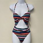Sundance  Multicolor Striped One Piece Swimsuit Photo 2