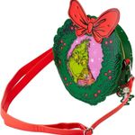 Lounge Fly  Dr. Seuss Grinch Christmas Wreath Crossbody Bag NWT Photo 1