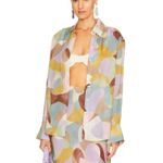 L'Academie  Aubrey Blouse and Bandana in Artist Palette Multi Color Photo 6