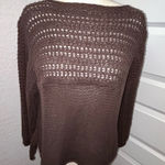 Wooden Ships  Paola Buendia Woven Bell Sleeve 3/4 Length Sleeve Pull Over Sweater Size M/L  Photo 0