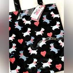 Black Tote Bag with Scottie Dog Print Photo 2