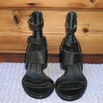 Helmut Lang  Black Leather Heels Photo 2