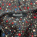 Madewell  Silk Ruffle-Hem Wrap Long‎ Sleeve Top in Starry Night Size M Photo 7