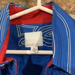 COOGI Y2K Early 2000s Blue/White  Button Down Detailed Pattern Top Photo 3