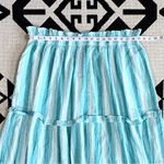 Tuckernuck Aquamarine Gauze Prado Striped Tiered Maxi Skirt 3XL Photo 4