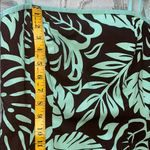 Etcetera  Aqua and Brown Leaf Print Midi Dress Photo 3