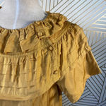 Marc Jacobs Mustard Yellow Silk Ruffle Dress Photo 4