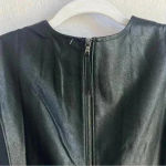 Spanx Leather Like Combo Shapewear Fitted Sheath Midi Dress in Black Size M NWT Photo 9